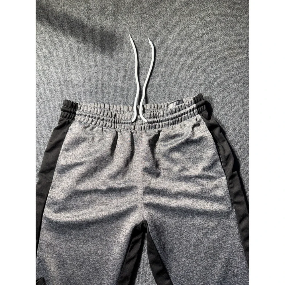 Southpole Mens Gray Black Athletic Track Pants Joggers Size Large Drawstring